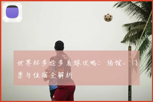 世界杯多伦多看球攻略：场馆、门票与住宿全解析